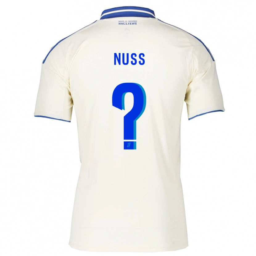 Danxen Uomo Maglia Antoine Nuss #0 Champagne Blu Kit Gara Away 2025/26 Maglietta
