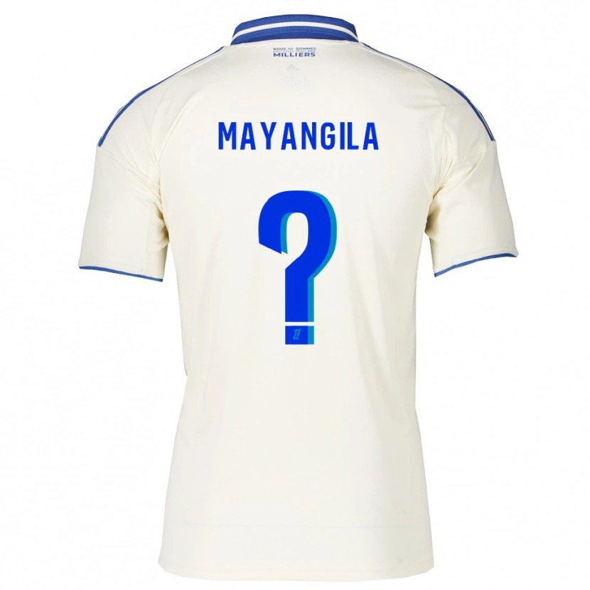 Danxen Uomo Maglia Ryan Tutu Mayangila #0 Champagne Blu Kit Gara Away 2025/26 Maglietta