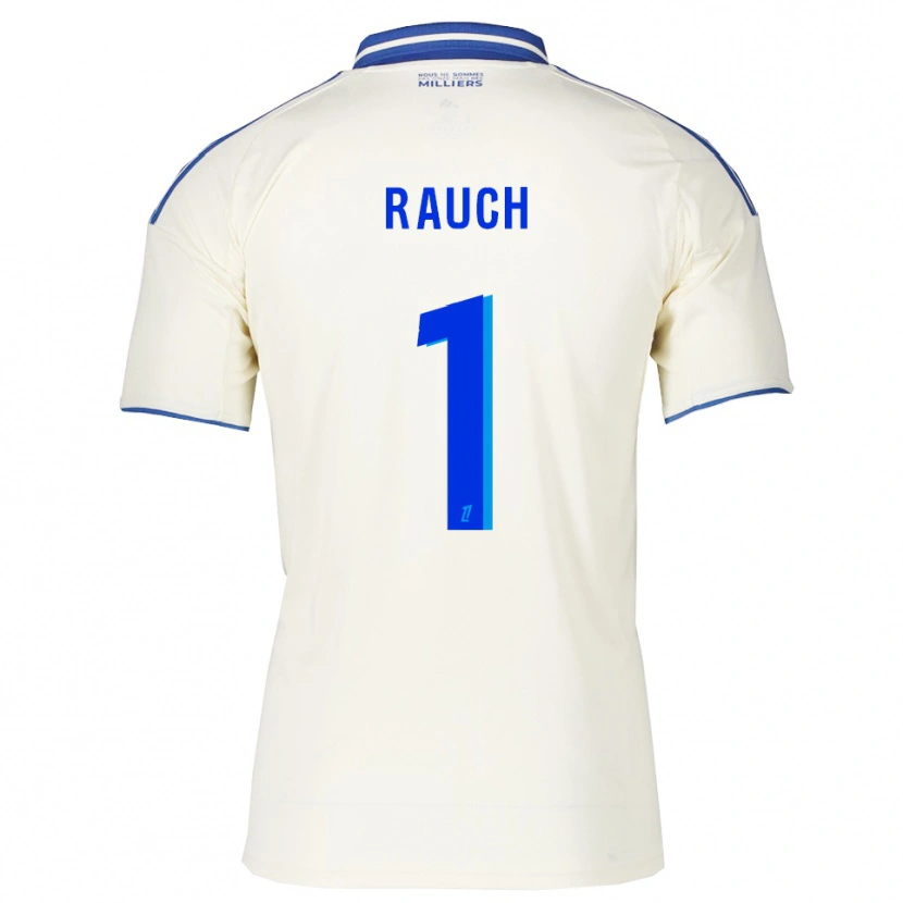 Danxen Uomo Maglia Hugo Rauch #1 Champagne Blu Kit Gara Away 2025/26 Maglietta