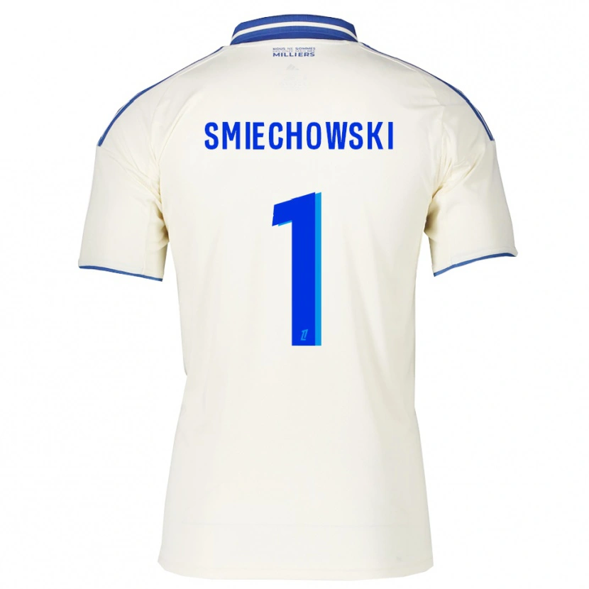 Danxen Uomo Maglia Artur Smiechowski #1 Champagne Blu Kit Gara Away 2025/26 Maglietta