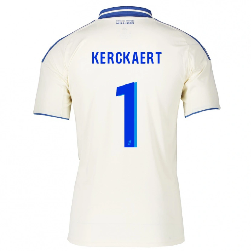 Danxen Uomo Maglia Gabriel Kerckaert #1 Champagne Blu Kit Gara Away 2025/26 Maglietta