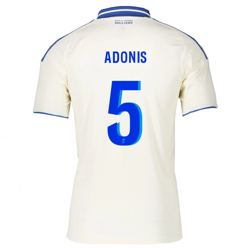 Danxen Uomo Maglia Erwan Adonis #5 Champagne Blu Kit Gara Away 2025/26 Maglietta