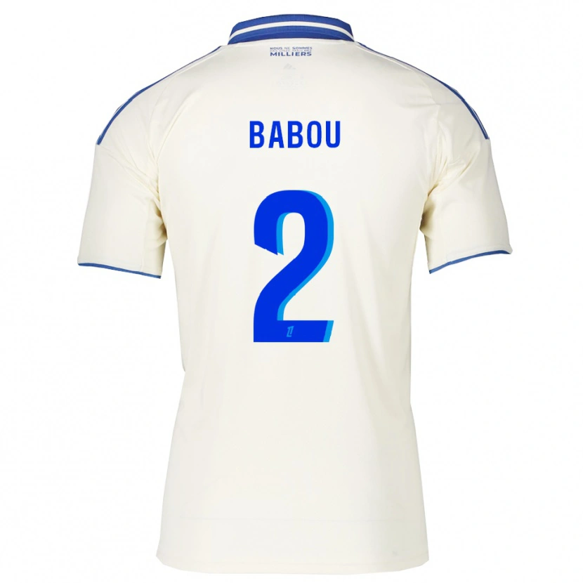 Danxen Uomo Maglia Marème Babou #2 Champagne Blu Kit Gara Away 2025/26 Maglietta