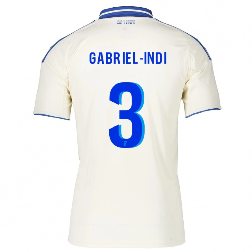 Danxen Uomo Maglia Amizade Gabriel-Indi #3 Champagne Blu Kit Gara Away 2025/26 Maglietta