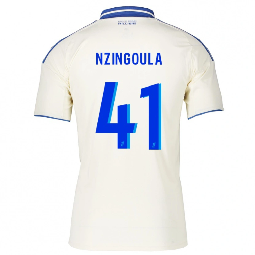 Danxen Uomo Maglia Rabby Nzingoula #41 Champagne Blu Kit Gara Away 2025/26 Maglietta