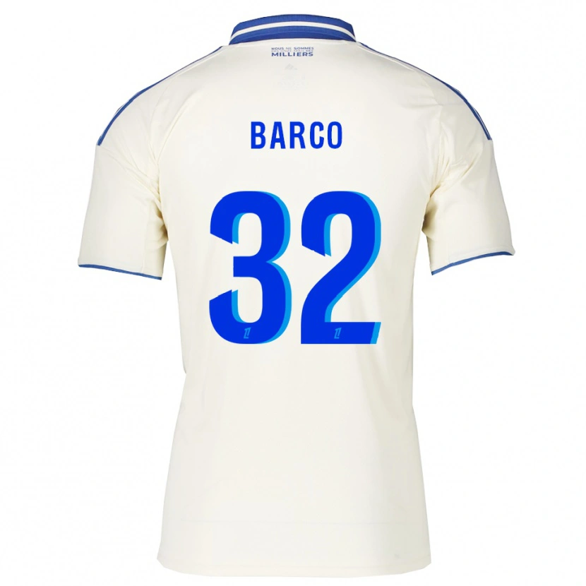 Danxen Uomo Maglia Valentín Barco #32 Champagne Blu Kit Gara Away 2025/26 Maglietta