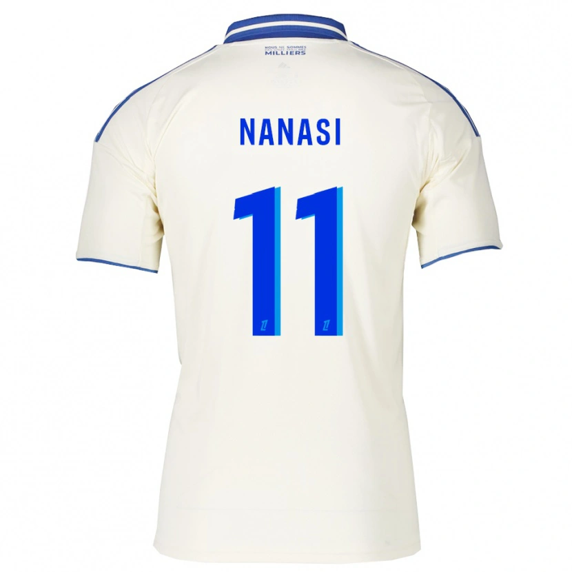 Danxen Uomo Maglia Sebastian Nanasi #11 Champagne Blu Kit Gara Away 2025/26 Maglietta