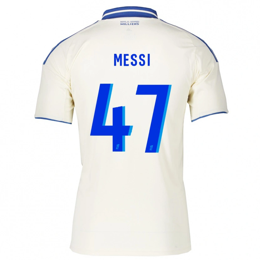 Danxen Uomo Maglia Rayane Messi #47 Champagne Blu Kit Gara Away 2025/26 Maglietta