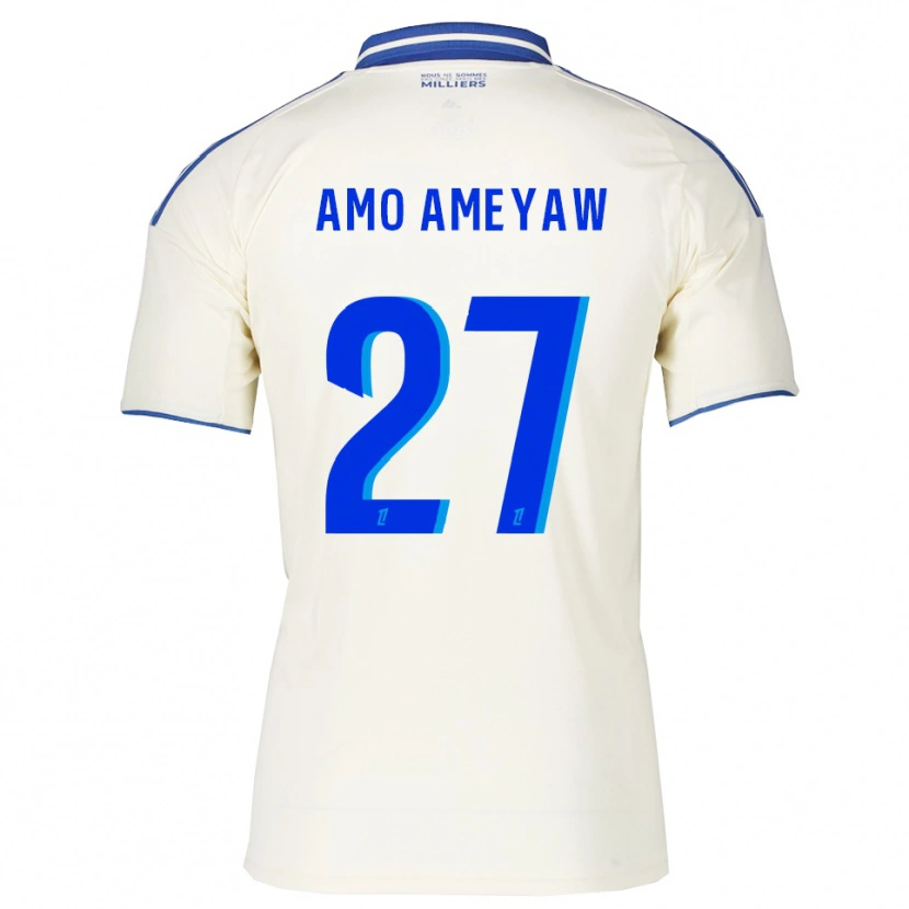 Danxen Uomo Maglia Samuel Amo-Ameyaw #27 Champagne Blu Kit Gara Away 2025/26 Maglietta