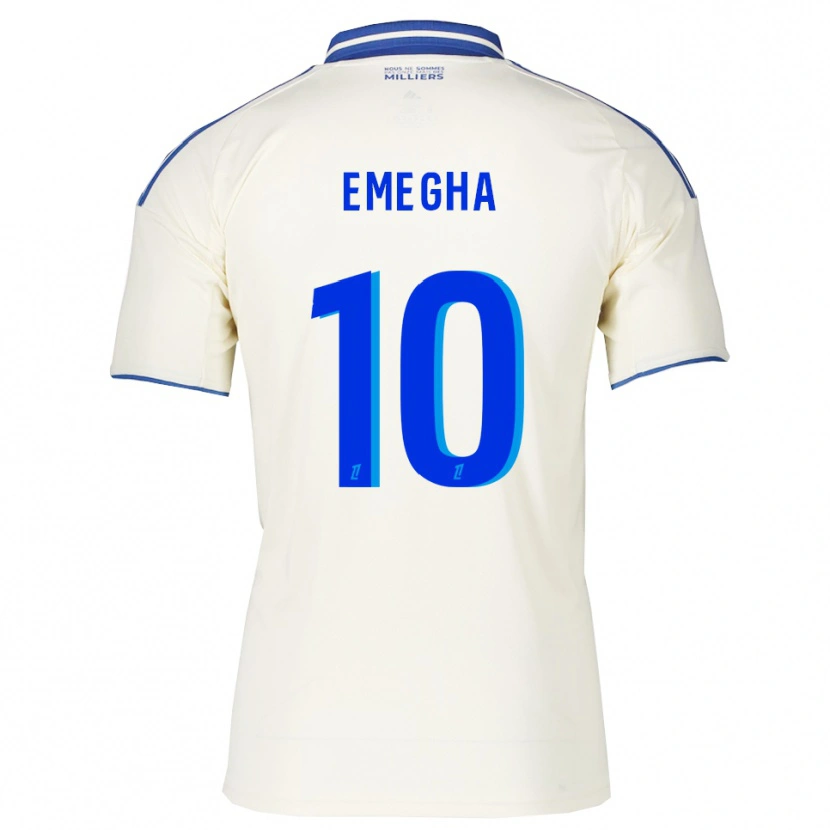 Danxen Uomo Maglia Emanuel Emegha #10 Champagne Blu Kit Gara Away 2025/26 Maglietta