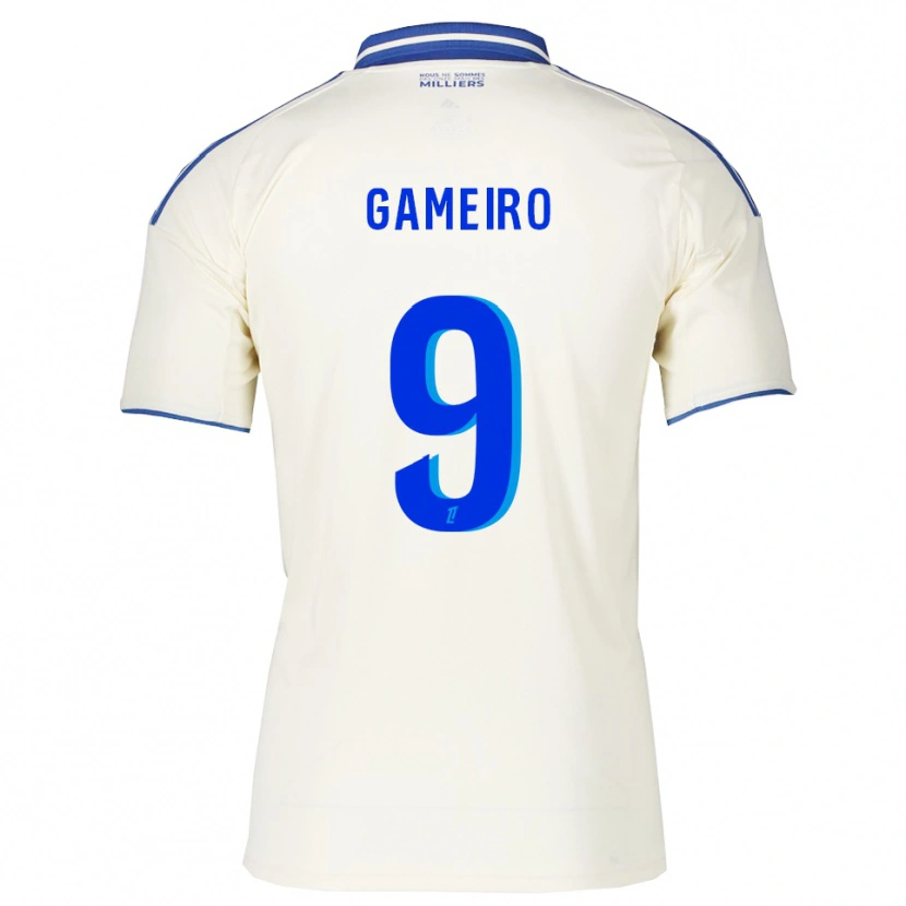 Danxen Uomo Maglia Kévin Gameiro #9 Champagne Blu Kit Gara Away 2025/26 Maglietta