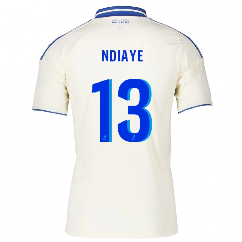 Danxen Uomo Maglia Serigne Ndiaye #13 Champagne Blu Kit Gara Away 2025/26 Maglietta