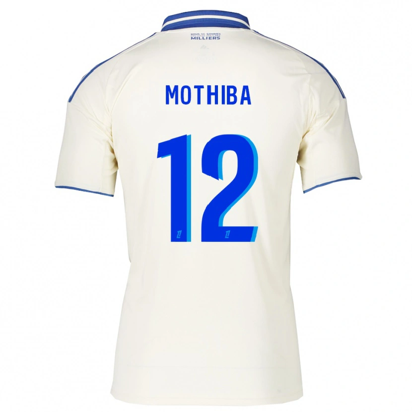 Danxen Uomo Maglia Lebo Mothiba #12 Champagne Blu Kit Gara Away 2025/26 Maglietta