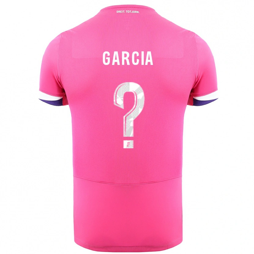 Danxen Uomo Maglia Deborah Garcia #0 Rosa Bianco Kit Gara Away 2025/26 Maglietta