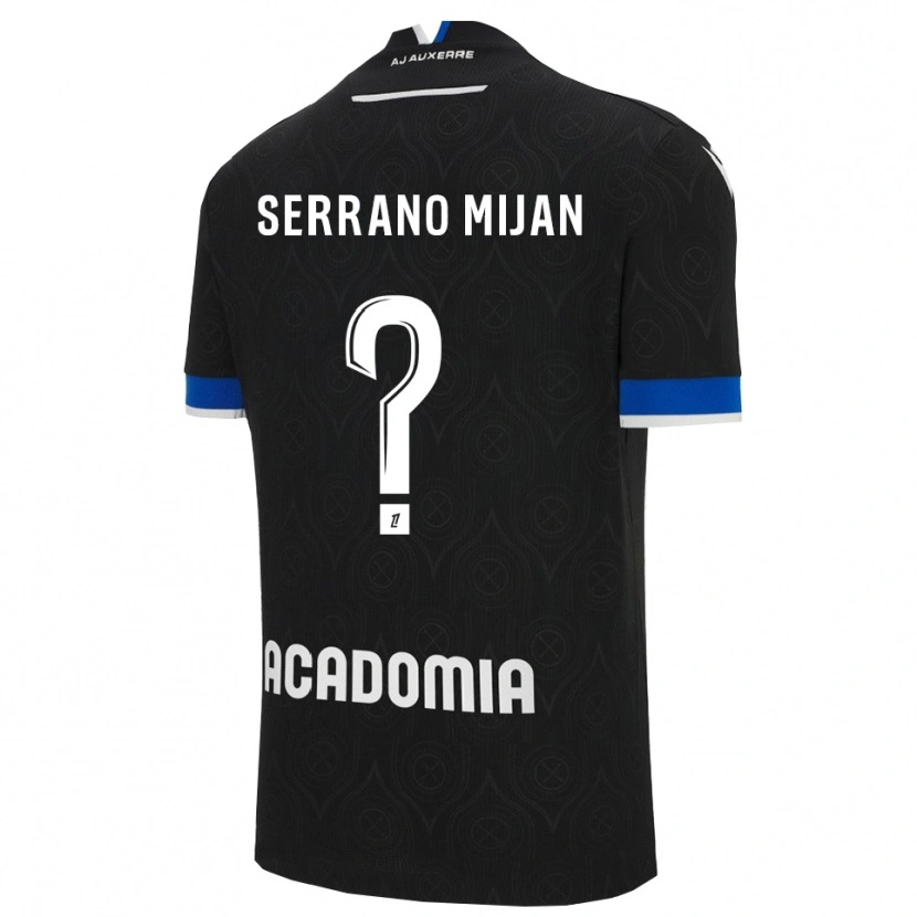 Danxen Uomo Maglia Joye Serrano Mijan #0 Nero Bianco Kit Gara Away 2025/26 Maglietta