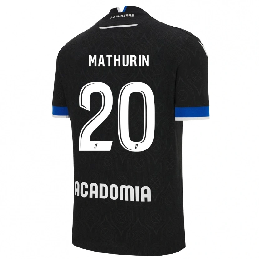 Danxen Uomo Maglia Anis Mathurin #20 Nero Bianco Kit Gara Away 2025/26 Maglietta