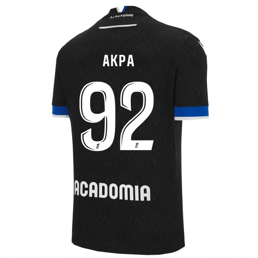 Danxen Uomo Maglia Clément Akpa #92 Nero Bianco Kit Gara Away 2025/26 Maglietta