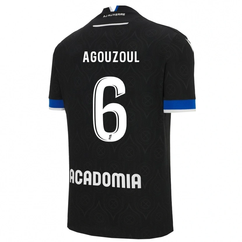 Danxen Uomo Maglia Saad Agouzoul #6 Nero Bianco Kit Gara Away 2025/26 Maglietta