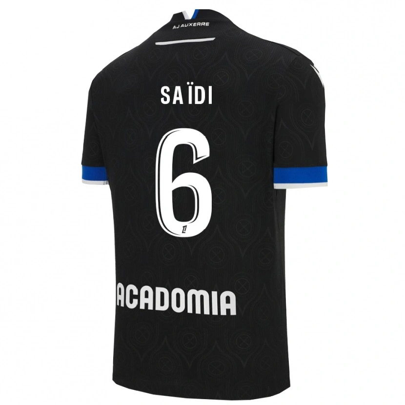 Danxen Uomo Maglia Elyes Saïdi #6 Nero Bianco Kit Gara Away 2025/26 Maglietta