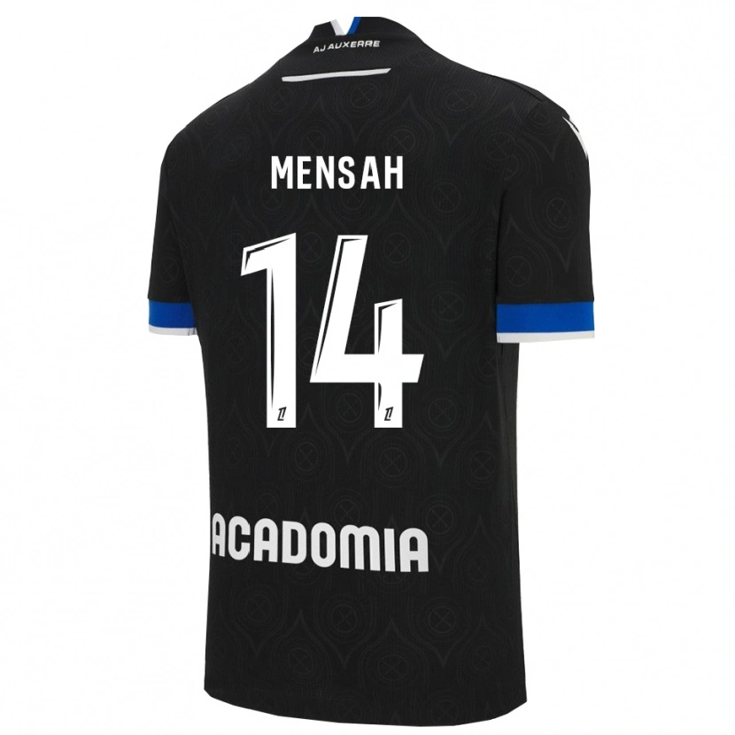 Danxen Uomo Maglia Gideon Mensah #14 Nero Bianco Kit Gara Away 2025/26 Maglietta