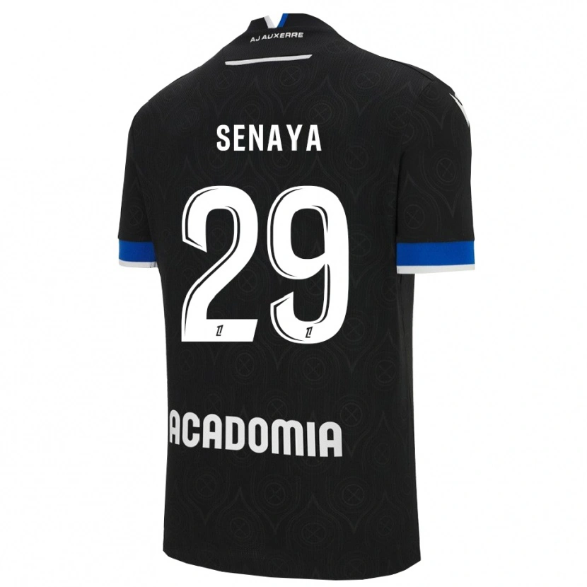 Danxen Uomo Maglia Marvin Senaya #29 Nero Bianco Kit Gara Away 2025/26 Maglietta