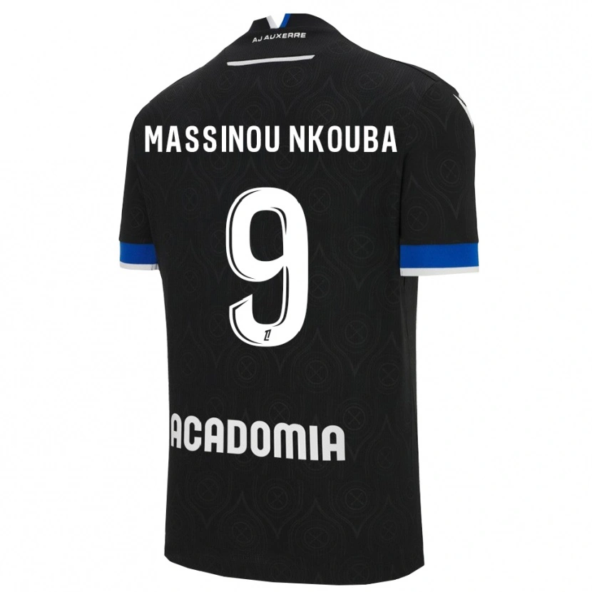 Danxen Uomo Maglia Pierre Massinou Nkouba #9 Nero Bianco Kit Gara Away 2025/26 Maglietta