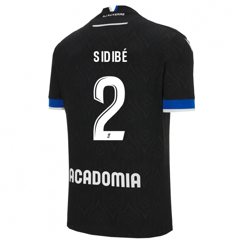 Danxen Uomo Maglia Ismaël Sidibé #2 Nero Bianco Kit Gara Away 2025/26 Maglietta