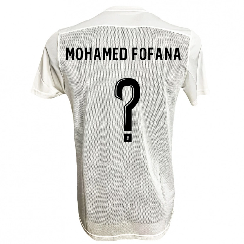 Danxen Uomo Maglia Yanis Mohamed Fofana #0 Nero Bianco Kit Gara Away 2025/26 Maglietta