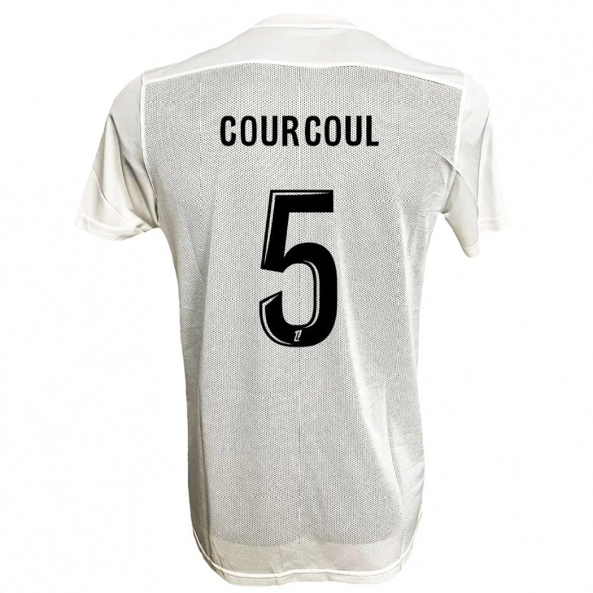 Danxen Uomo Maglia Marius Courcoul #5 Nero Bianco Kit Gara Away 2025/26 Maglietta