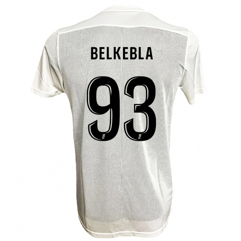 Danxen Uomo Maglia Haris Belkebla #93 Nero Bianco Kit Gara Away 2025/26 Maglietta