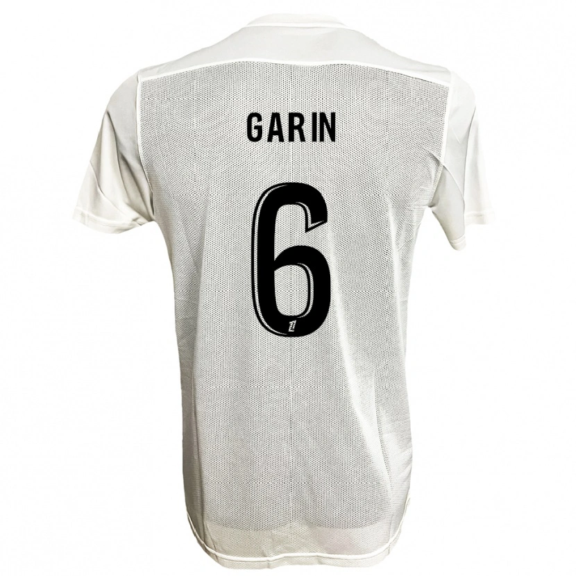 Danxen Uomo Maglia Ilann Garin #6 Nero Bianco Kit Gara Away 2025/26 Maglietta