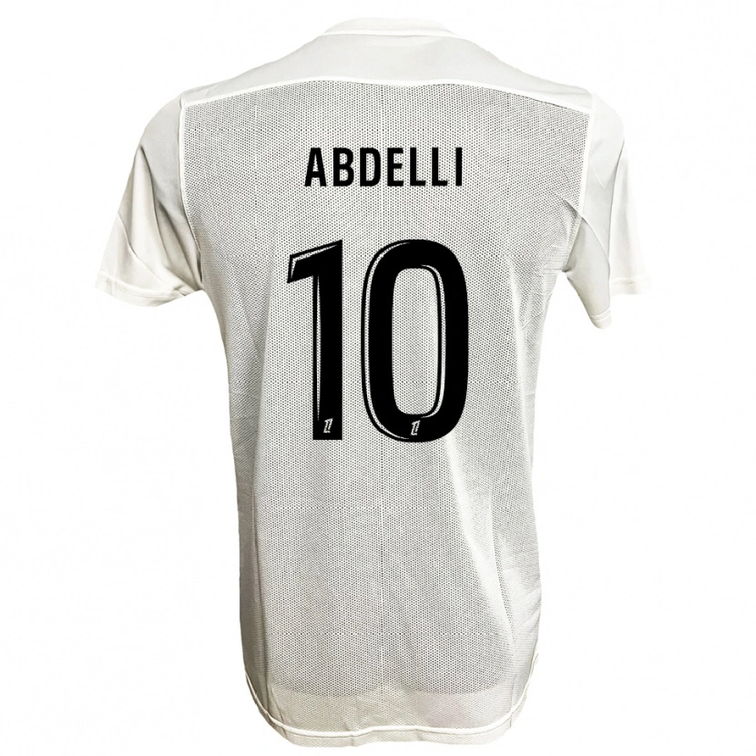 Danxen Uomo Maglia Himad Abdelli #10 Nero Bianco Kit Gara Away 2025/26 Maglietta