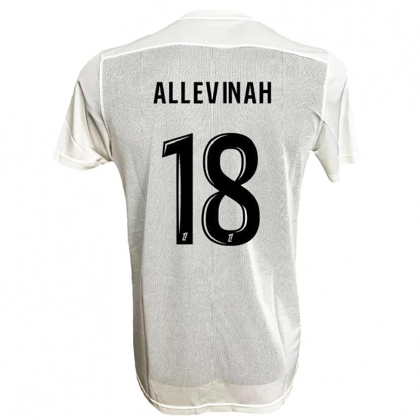 Danxen Uomo Maglia Jim Allevinah #18 Nero Bianco Kit Gara Away 2025/26 Maglietta