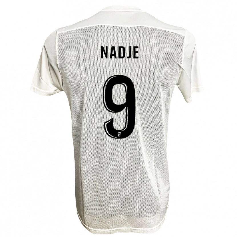 Danxen Uomo Maglia Guédé Nadje #9 Nero Bianco Kit Gara Away 2025/26 Maglietta