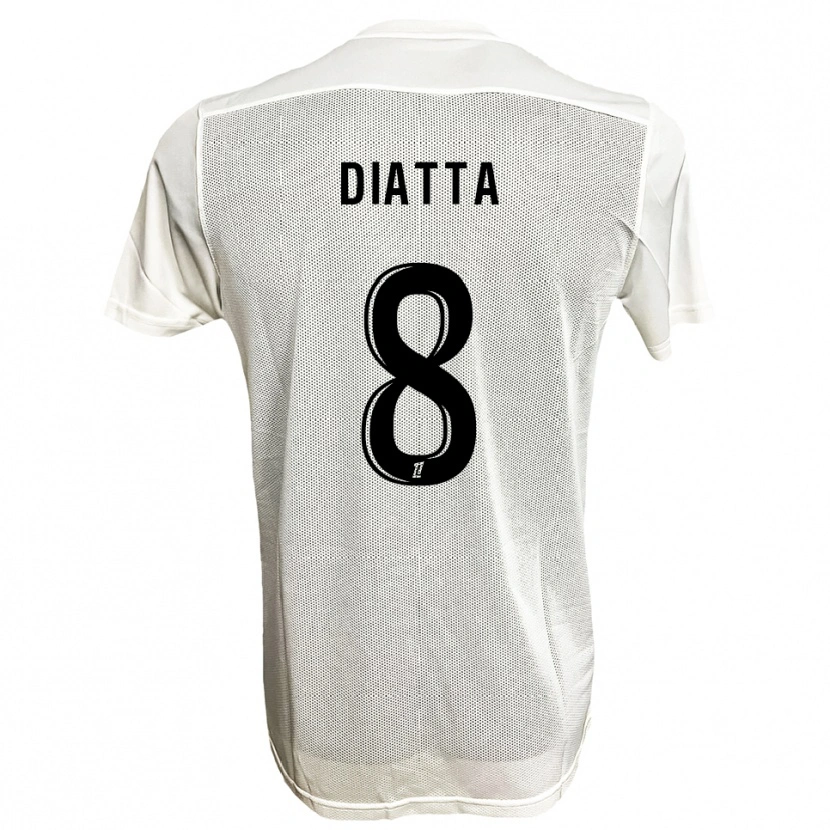 Danxen Uomo Maglia Bané Diatta #8 Nero Bianco Kit Gara Away 2025/26 Maglietta