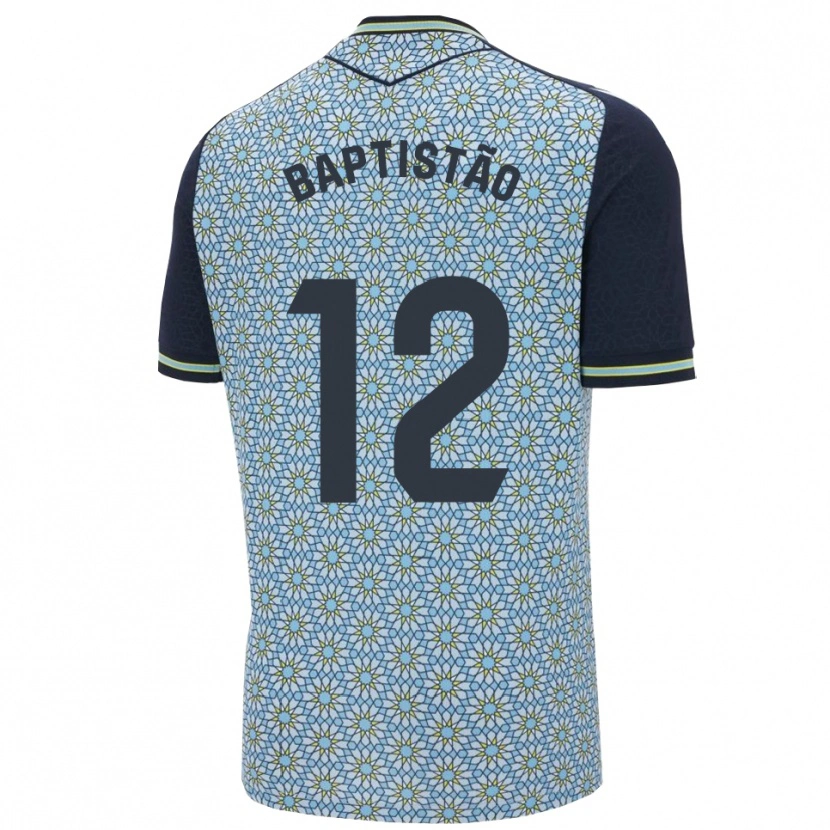 Danxen Uomo Maglia Léo Baptistão #12 Blu Blu Scuro Kit Gara Away 2025/26 Maglietta