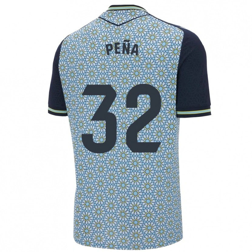 Danxen Uomo Maglia Marcos Peña #32 Blu Blu Scuro Kit Gara Away 2025/26 Maglietta