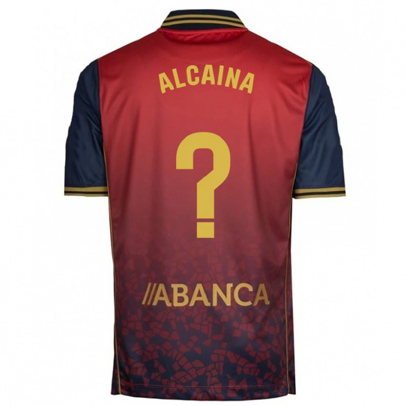 Danxen Uomo Maglia Raúl Alcaina #0 Rosso Blu Scuro Kit Gara Away 2025/26 Maglietta