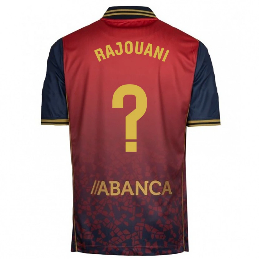 Danxen Uomo Maglia Ayman Rajouani #0 Rosso Blu Scuro Kit Gara Away 2025/26 Maglietta