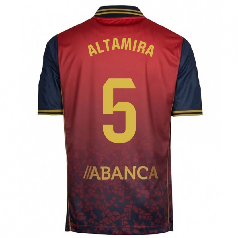 Danxen Uomo Maglia Inés Altamira #5 Rosso Blu Scuro Kit Gara Away 2025/26 Maglietta