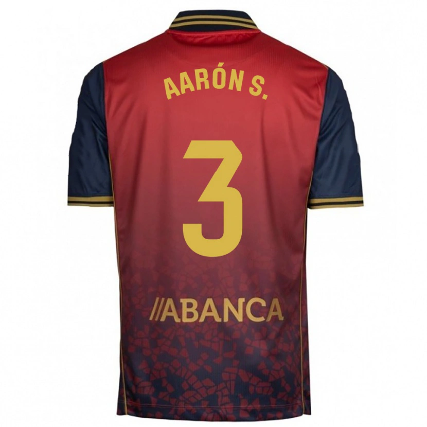 Danxen Uomo Maglia Aarón Sánchez #3 Rosso Blu Scuro Kit Gara Away 2025/26 Maglietta
