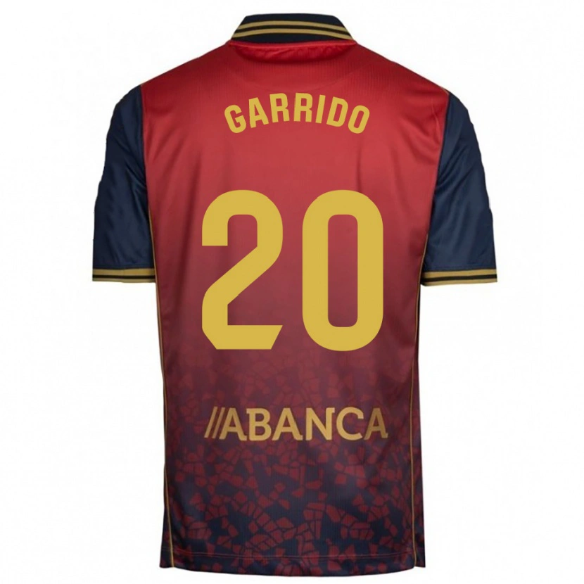 Danxen Uomo Maglia Jaime Garrido #20 Rosso Blu Scuro Kit Gara Away 2025/26 Maglietta