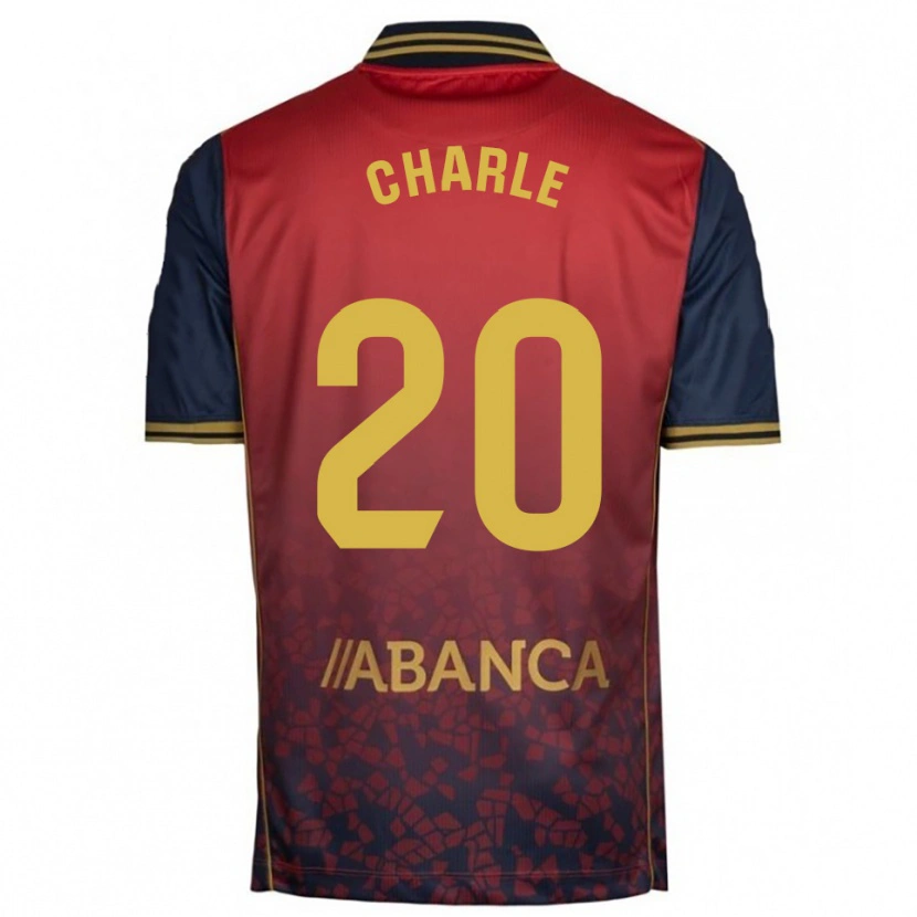 Danxen Uomo Maglia Marta Charle #20 Rosso Blu Scuro Kit Gara Away 2025/26 Maglietta