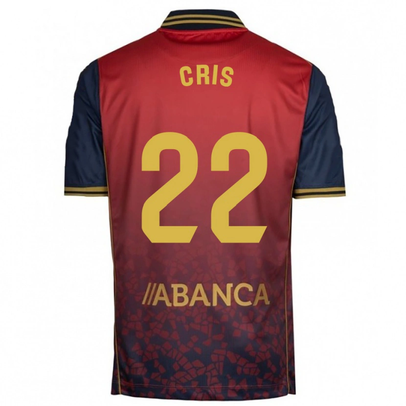 Danxen Uomo Maglia Cris Martínez #22 Rosso Blu Scuro Kit Gara Away 2025/26 Maglietta