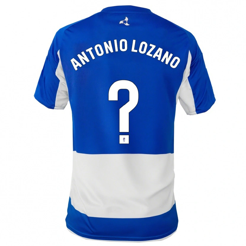 Danxen Uomo Maglia José Antonio Lozano #0 Blu Bianco Kit Gara Away 2025/26 Maglietta
