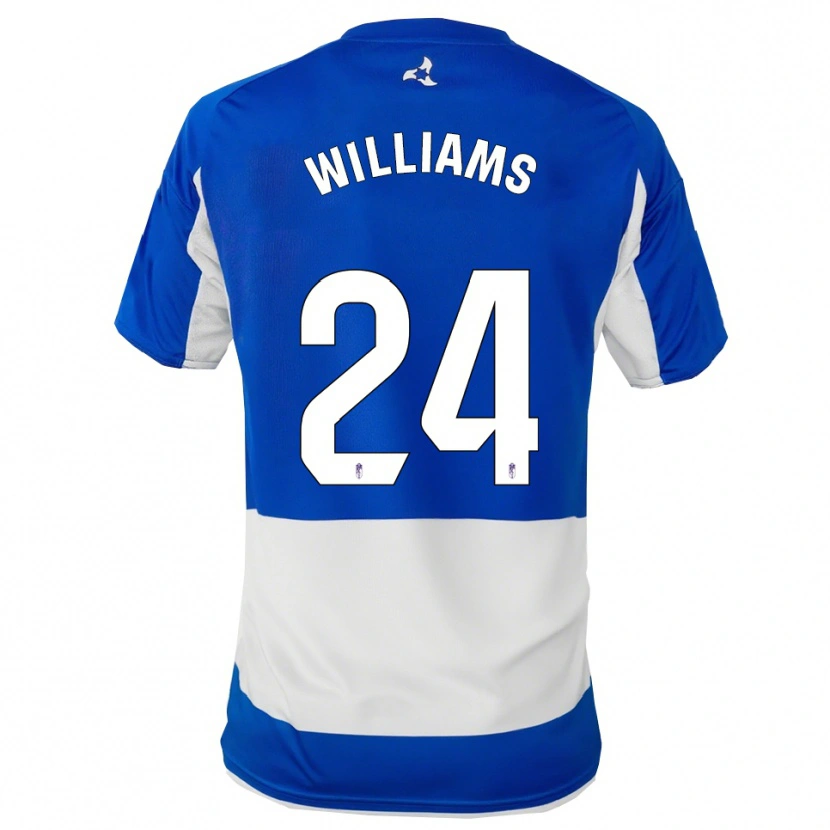 Danxen Uomo Maglia Loïc Williams #24 Blu Bianco Kit Gara Away 2025/26 Maglietta
