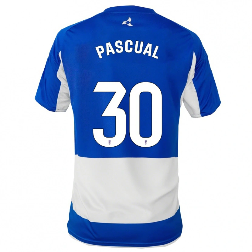 Danxen Uomo Maglia Jorge Pascual #30 Blu Bianco Kit Gara Away 2025/26 Maglietta
