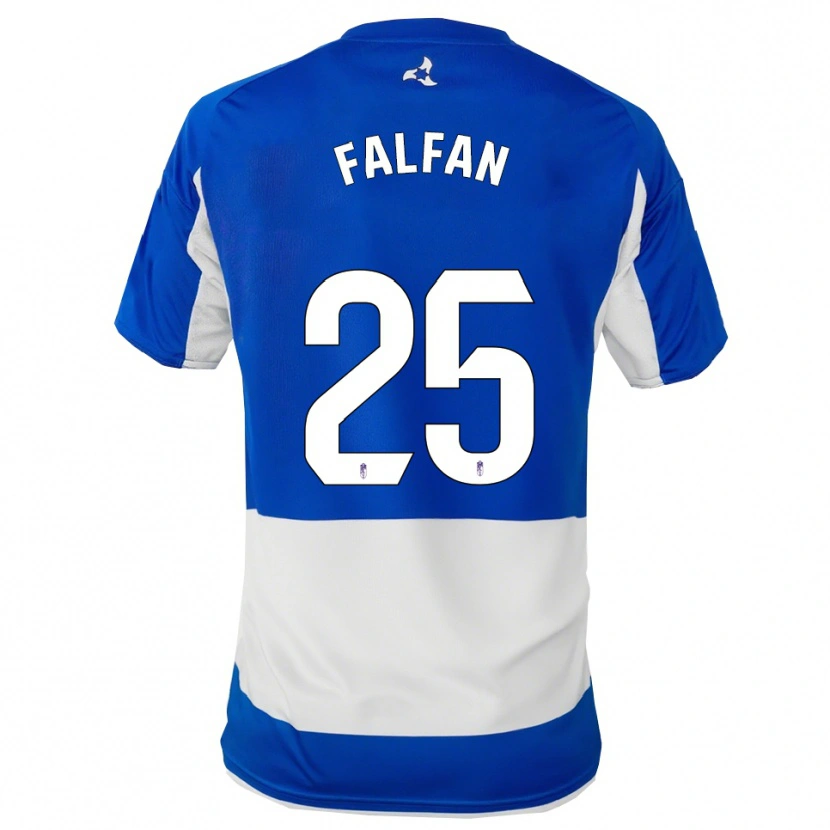 Danxen Uomo Maglia Daiana Falfán #25 Blu Bianco Kit Gara Away 2025/26 Maglietta