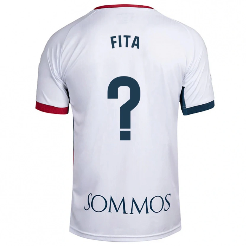 Danxen Uomo Maglia Álex Fita #0 Bianco Rosso Kit Gara Away 2025/26 Maglietta