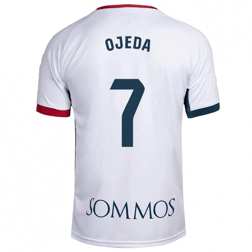 Danxen Uomo Maglia Dani Ojeda #7 Bianco Rosso Kit Gara Away 2025/26 Maglietta